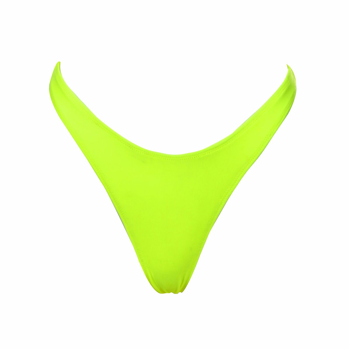 Cheeky hi cut micro bikini bottom neon yellow