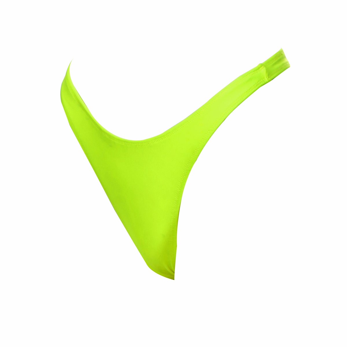Cheeky hi cut micro bikini bottom neon yellow