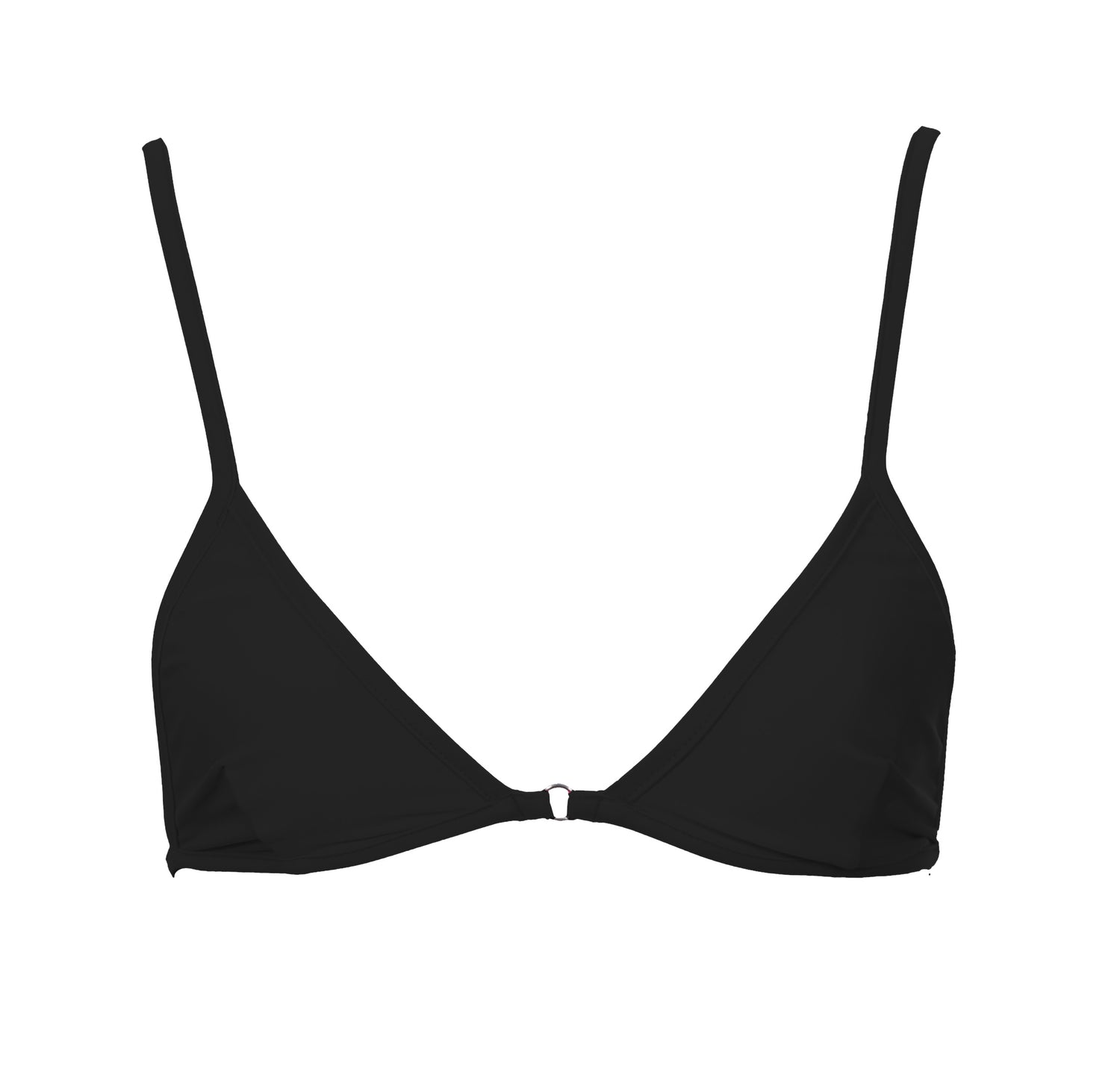 fixed micro triangle bikini top with tassel ties neon orange