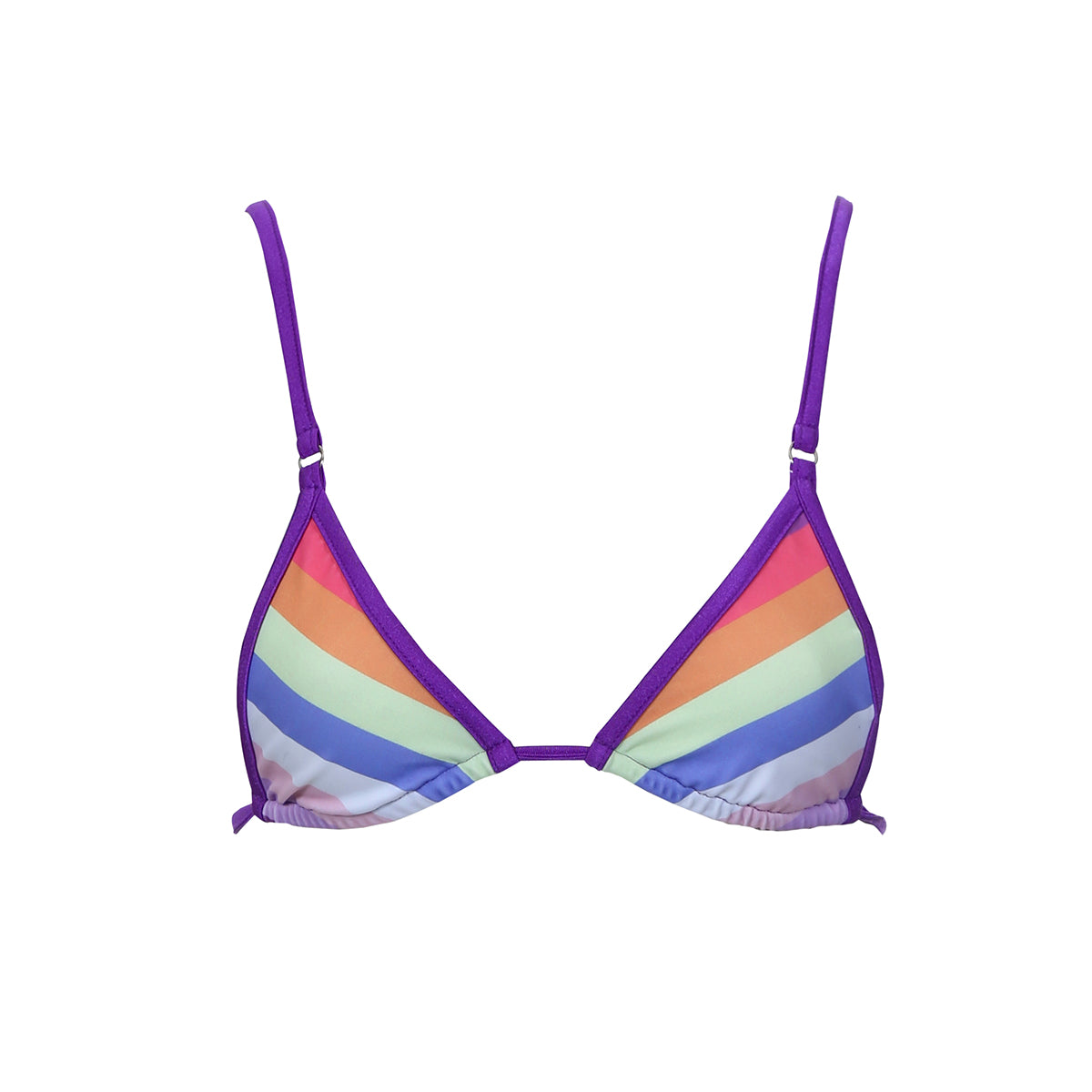 triangle string bikini top stripe