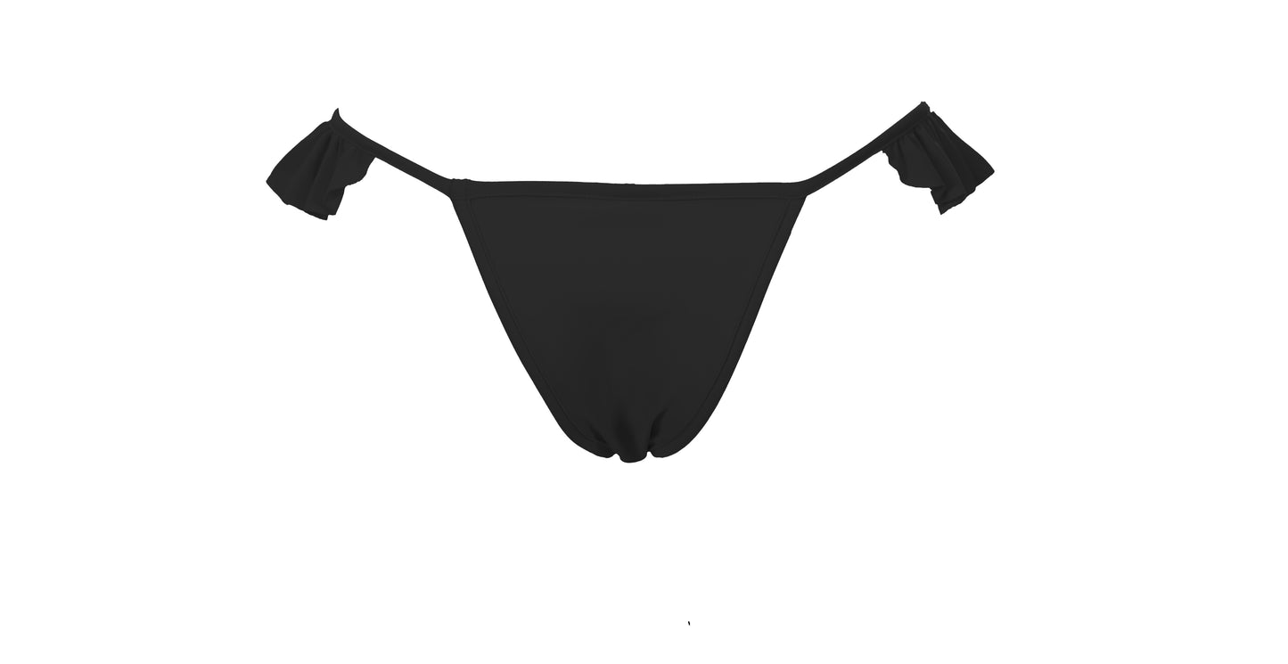 cheeky high cut string frill micro bikini neon red