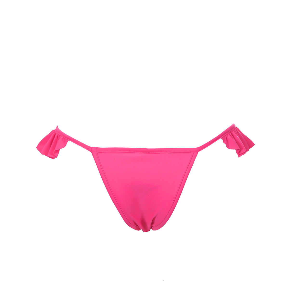 cheeky high cut string frill micro bikini solid black