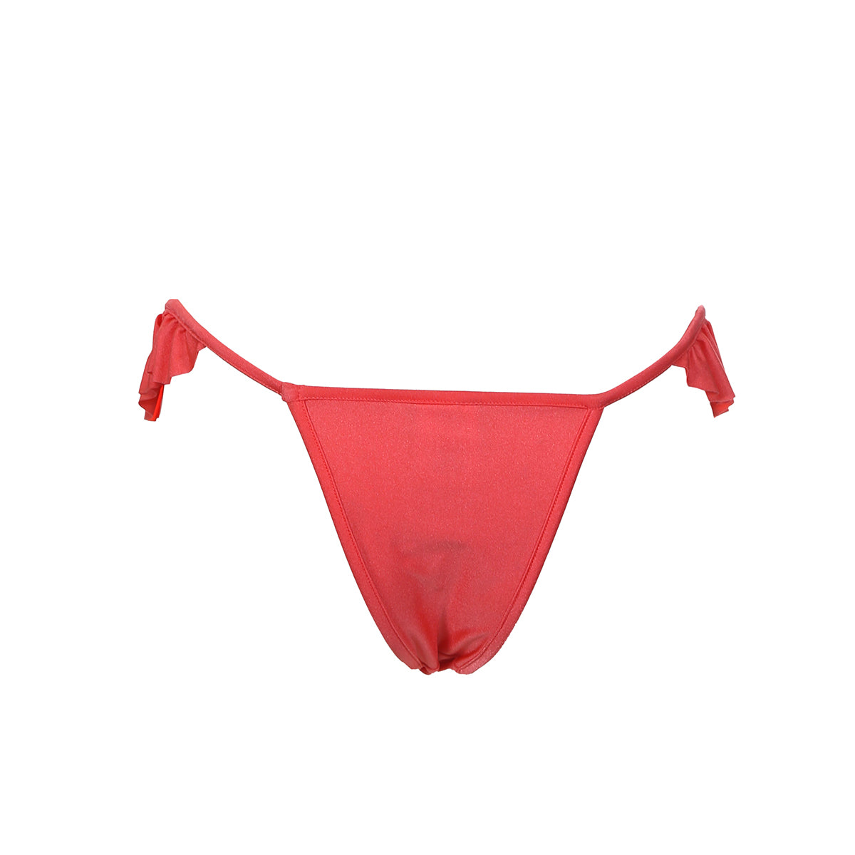 cheeky high cut string frill micro bikini neon pink