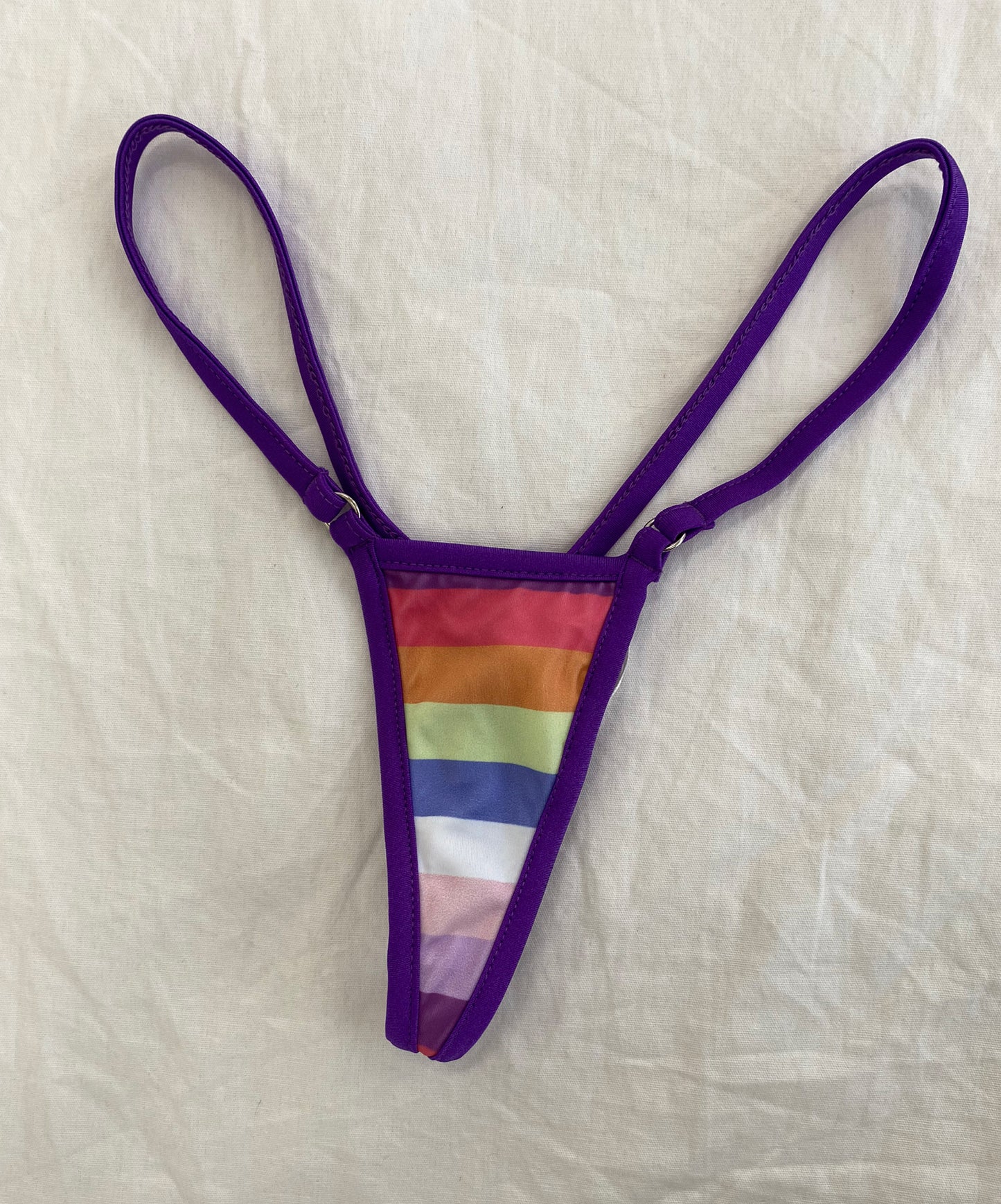 NYMPH MICRO BIKINI BOTTOM - Sunset Stripe / Royalty