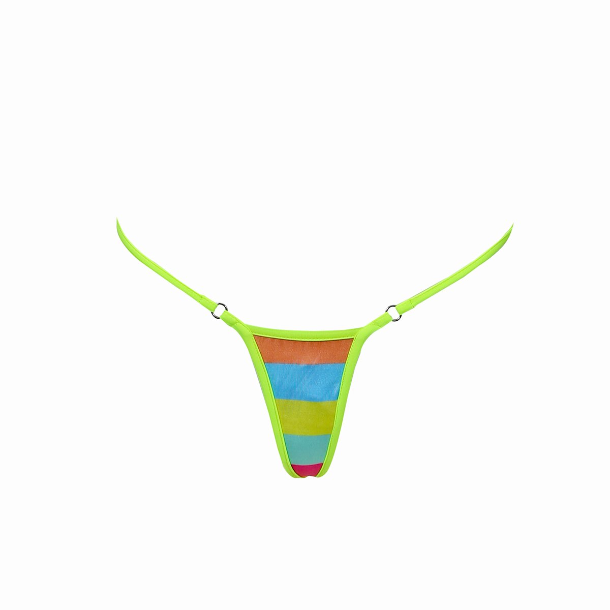 NYMPH MICRO BIKINI BOTTOM - Candy Stripe / Neon Yellow – Inch Bikini