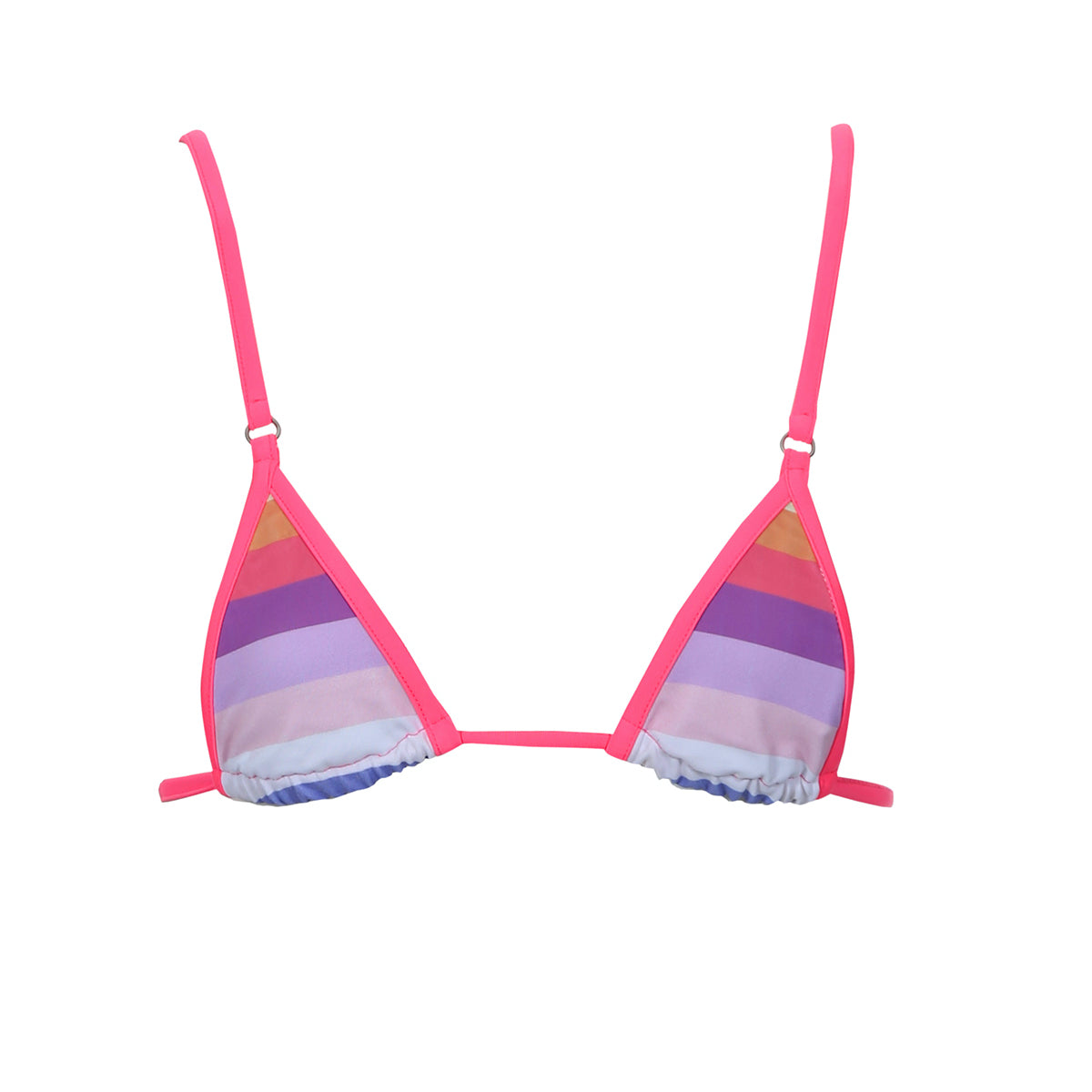 triangle string bikini top stripe