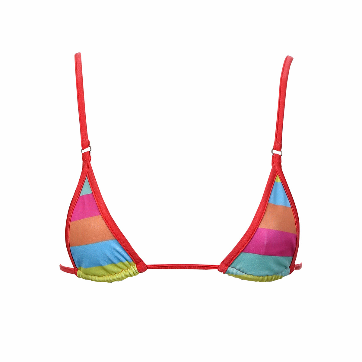 NYX MICRO BIKINI TOP - Candy Stripe / Spicy Blush – Inch Bikini