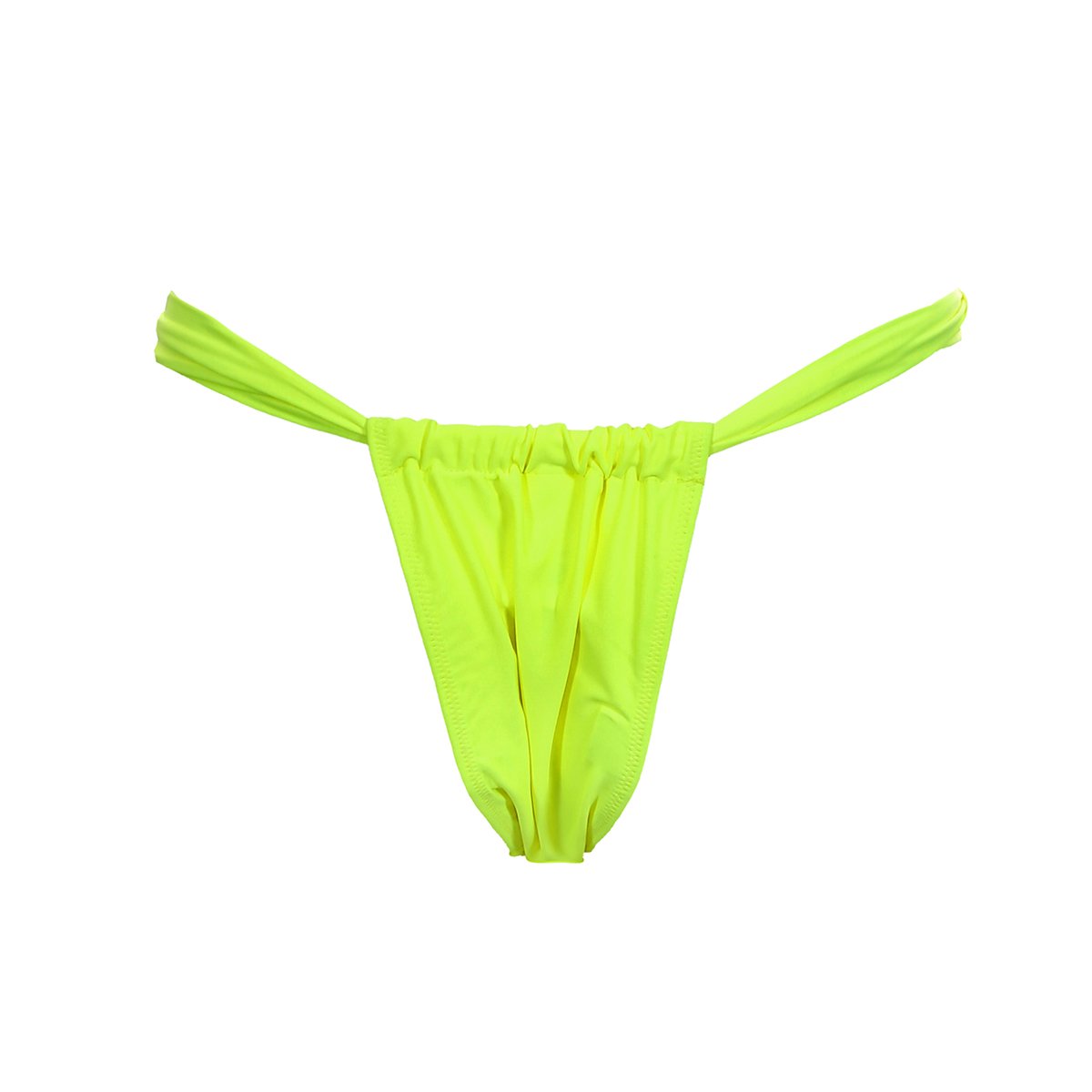 womens cheeky cut fluro yellow bikini bottoms