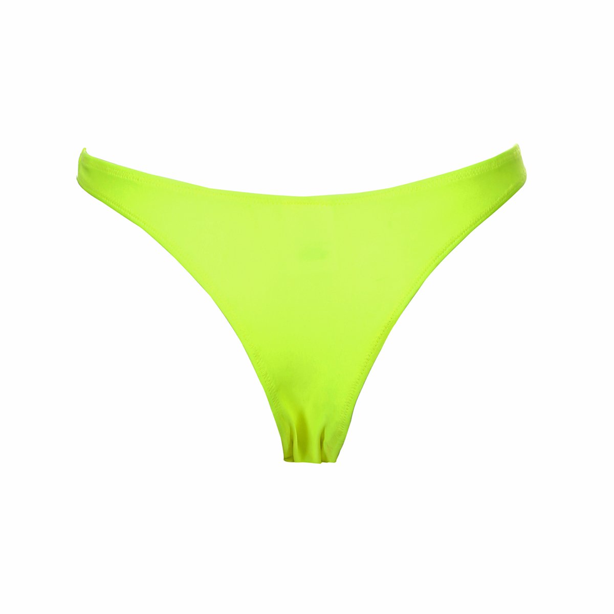 Cheeky hi cut micro bikini bottom neon yellow
