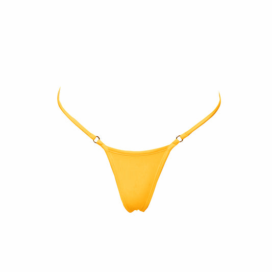 Thong string micro bikini bottom neon orange