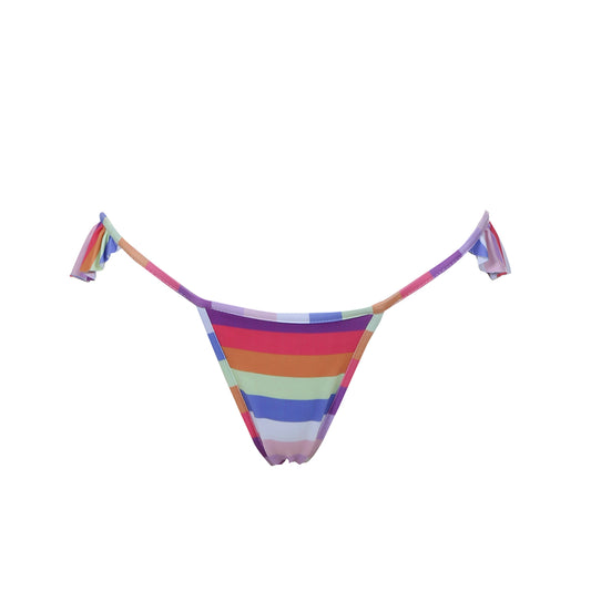string frill bikini bottom stripe