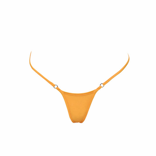 Thong g string micro bikini bottom bright neon orange