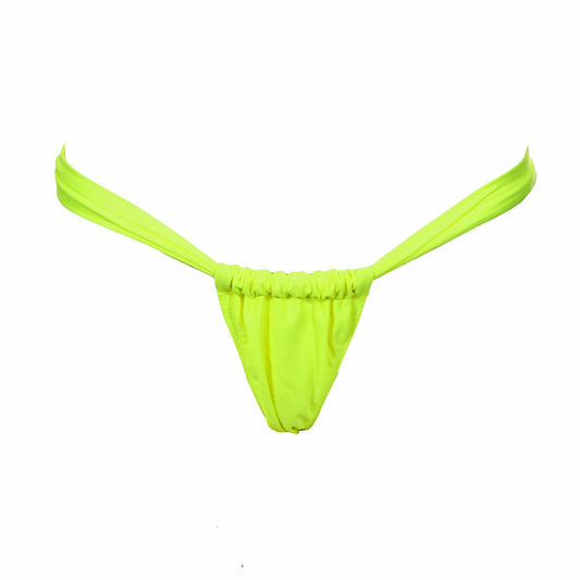 womens cheeky cut fluro yellow bikini bottoms